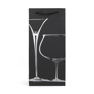 通用750ml红酒促销礼品手提袋子单双瓶装红酒纸袋加厚简约印logo