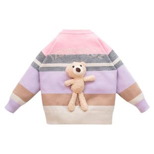 清仓超值母女装潮网红小熊亲子装春秋款洋气不一样的时髦高端毛衣