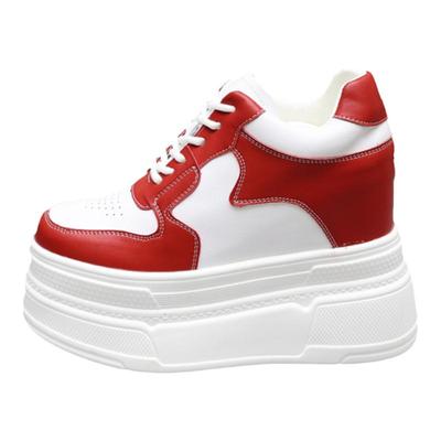 春季内增高百搭加绒单鞋休闲厚底