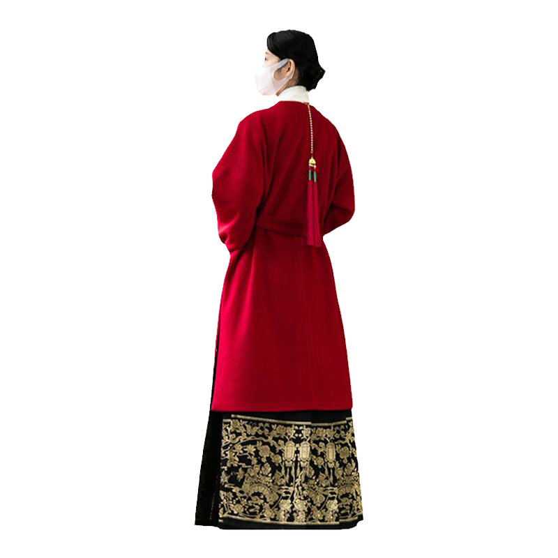 醉雨朵冬日暖阳原创明制重工织金马面裙敬酒服汉服女日常婚服秋冬