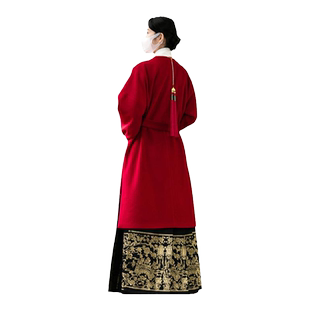 醉雨朵冬日暖阳原创明制重工织金马面裙敬酒服汉服女日常婚服秋冬