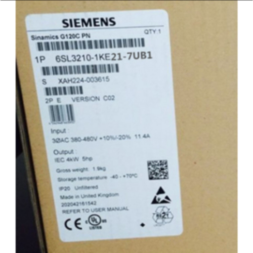 议价6SL3210-1KE21-7UB1西门子G120C标称功率7.5KW 6SL32101KE217
