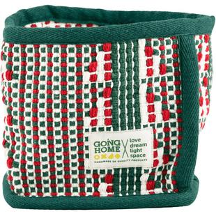 棉线编织收纳筐桌面玩具文具遥控器化妆品笔筒袜子整理方形小筐子