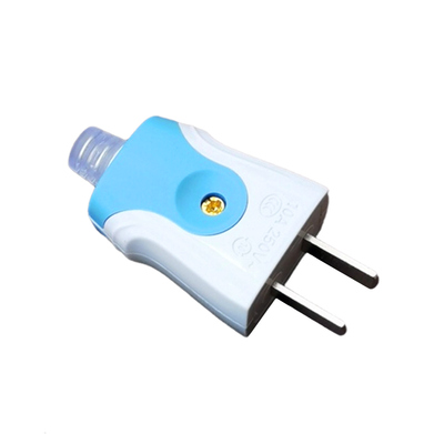 摔不烂固定2脚二3极10a180度插头