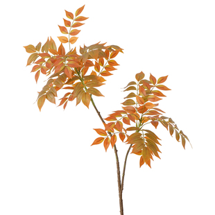 大型落地仿真绿植漆木树秋色高级感逼真客厅装饰插花假花树枝摆设