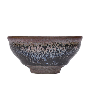 李达建盏束口鹧鸪8.8口 收藏级茶盏纯手工建窑曜变茶杯高端主人杯