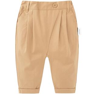 JUZI STORE童装弹力斜纹基本款下装九分裤中性男童女童1920164