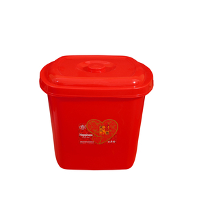 乔迁喜庆家用结婚用品红色塑料桶厨房防潮防虫收纳储物储米桶面粉