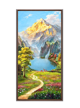 东江源手绘风景聚宝盆油画