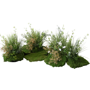 高仿真青苔草丛造景室内花园餐厅庭院假绿植插花软装仿生花丛景
