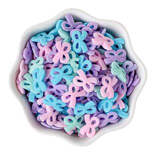 蝴蝶结糖珠蛋糕装饰彩糖珍珠糖切片糖片生日甜品烘焙糖果彩针点缀