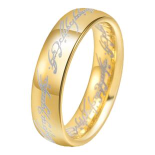 朋克风高级感钨金戒指不掉色魔戒明星同款男士指环指环王至尊魔戒