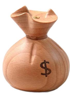 便携随身创意可爱实木钱袋子