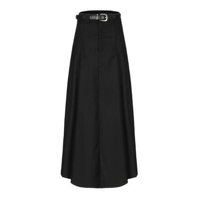 UNR小众新品时髦百褶裙女附腰带