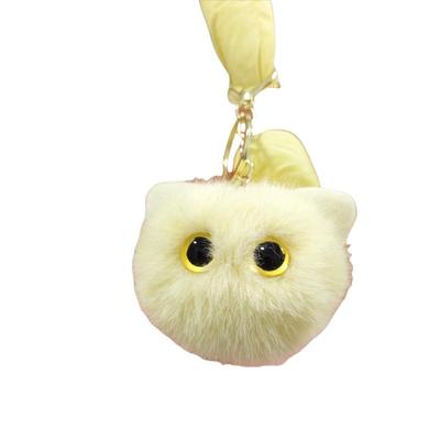 卡通毛绒猫头公仔玩偶钥匙扣挂件