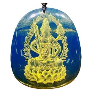 边记琥珀墨西哥蓝珀八大守护神吊坠十二生肖本命佛阴雕挂件毛衣坠