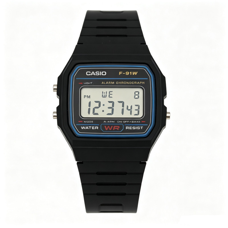 卡西欧手表CASIO F-91W-1复古小方块经典系列学生简约电子手表