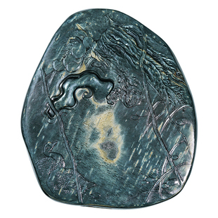 荣宝斋砚台歙砚文房四宝毛笔研墨条书法国画老坑墨盒砚台孤品水波金星金晕线眉精雕砚石礼盒