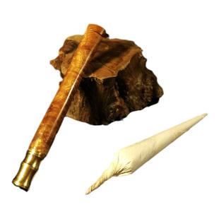 手卷烟麻梨实木烟嘴过滤嘴老式旱烟大炮烟袋烟锅可清洗过滤器男士