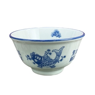 复古风圆形饭碗陶瓷小碗怀旧汤碗中式防烫手家用餐具农庄餐厅农村