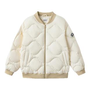 巴拉巴拉儿童轻暖羽绒服女童内胆外套男童棒球领冬装2025童装上衣