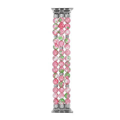 樱花粉弹力一体适用iwatch表带