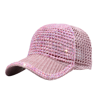 时尚水钻户外休闲定型针织网格