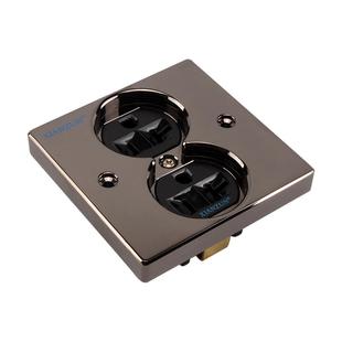 线尊 C5美标电源墙插86型镀金入墙插座面板紫铜插芯美式发烧音响