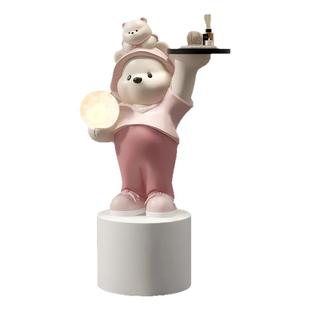 大型暴力熊摆件大型客厅落地灯轻奢手办沙发电视柜旁搬家乔迁礼物