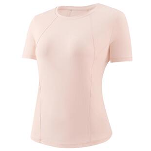 361运动上衣短袖t恤羽毛球健身服粉色跑步运动服瑜伽服女2026新款