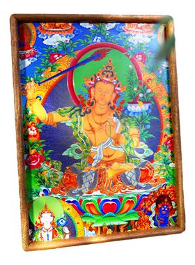 唐卡文殊菩萨铜雕画摆台