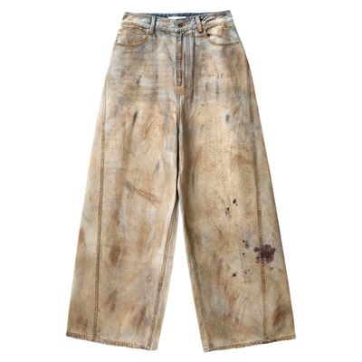 ETHOR休闲女士重工水洗牛仔长裤