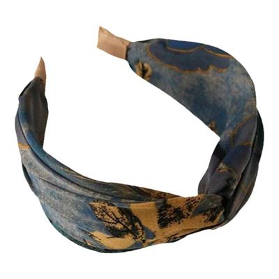 新中式兰花油画发箍艺术气质