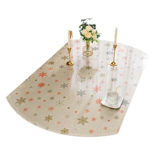 定制伸缩折叠椭圆形桌布透明pvc软玻璃防水桌垫水晶板防水油免洗