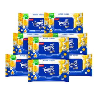 tempo得宝湿厕纸洋甘菊味8包 德宝卫生湿纸巾家用私处男女家庭装