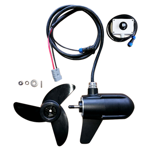 船用隐藏吊舱式水下无刷电动推进器马达 软轴出线 选配支架或遥控