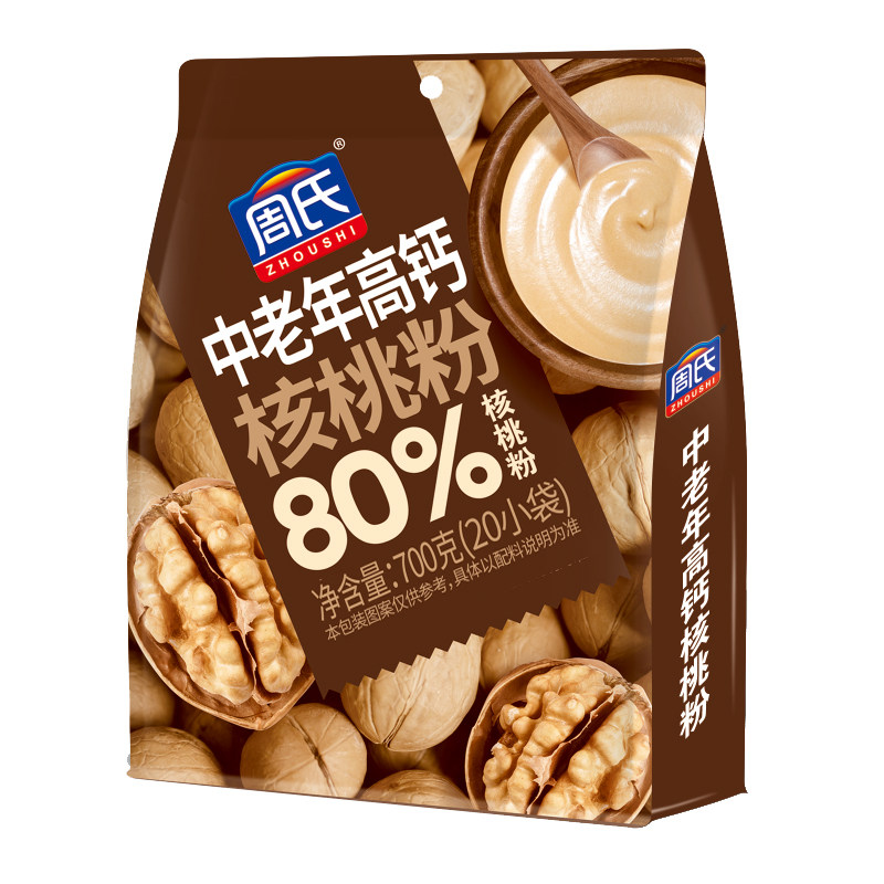 周氏中老年高钙核桃粉700g袋装