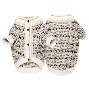 Touchdog它它小香风狗狗毛衣保暖秋冬装宠物猫咪中小型犬锁温衣服