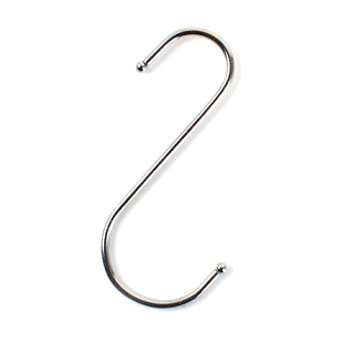 40个不锈钢s型挂钩铁钩子s钩S形晒香肠腊肉挂肉s勾子家用大小铁钩