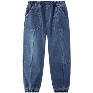 【蓄暖】MQD童装男童牛仔裤25冬新款儿童加厚保暖加绒潮酷长裤子