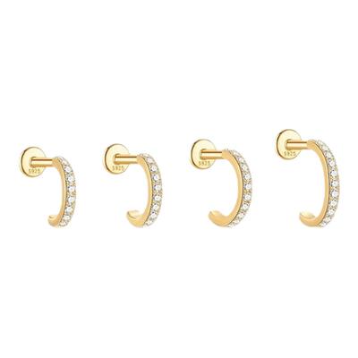 螺丝拧耳钉养耳洞纯银睡觉耳钉