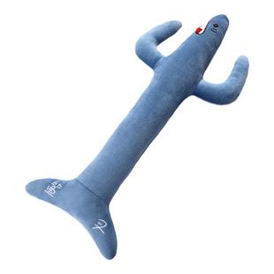 沙雕鲨鱼叉子毛绒玩具抱枕搞怪谐音梗搞怪傻叉玩偶生日礼物男生款