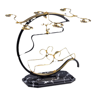 创意红酒杯架摆件套装新款家用高脚杯架倒挂酒杯架高档红酒架酒具