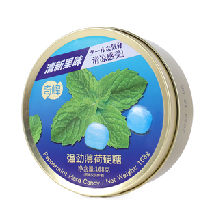 奇峰168g强劲薄荷糖葡萄味硬糖柠檬味硬糖混合水果味儿童休闲糖果