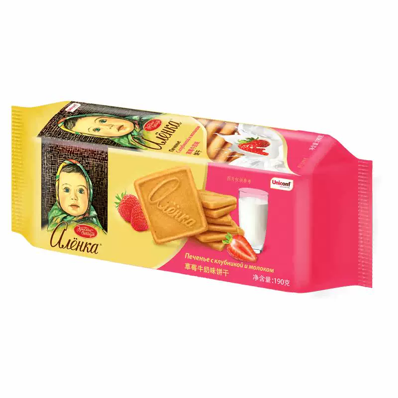 俄罗斯进口爱莲巧大头娃娃饼干