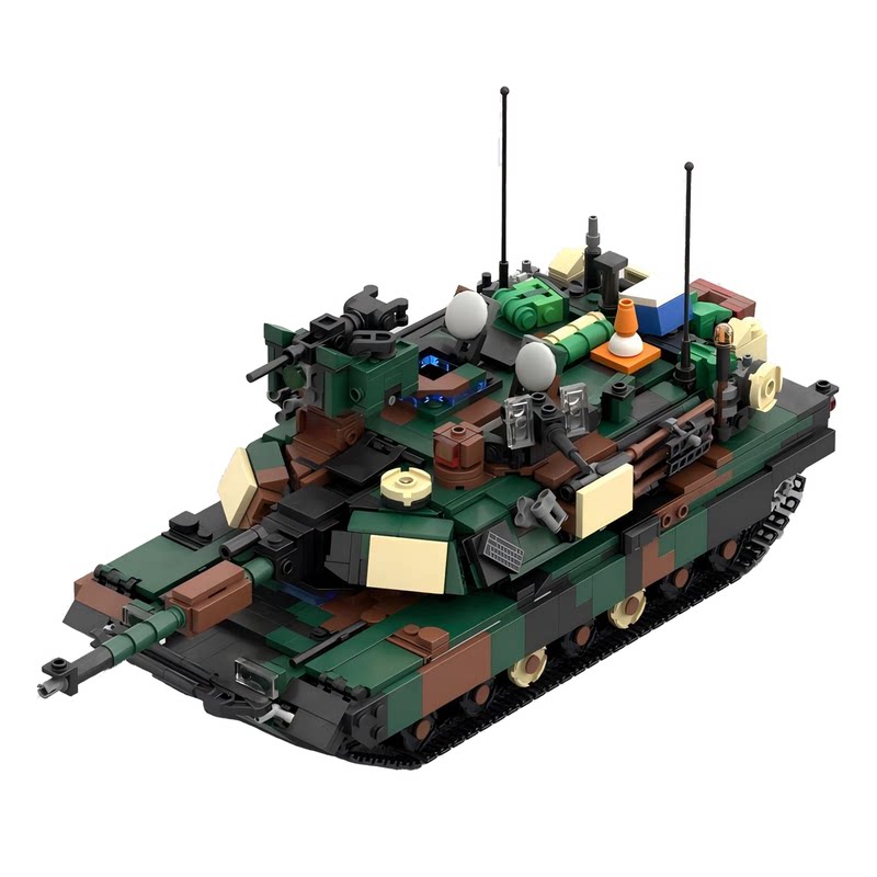M1A2坦克积木军事系列模型玩具