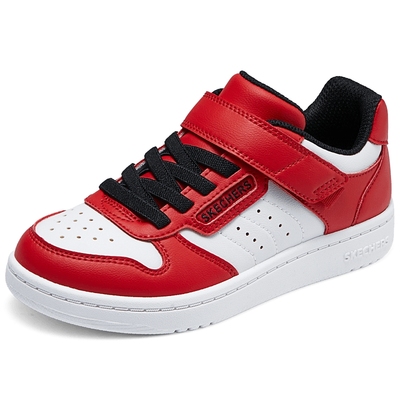 斯凯奇秋冬儿童休闲低帮板鞋男童魔术贴休闲运动鞋软底厚底童鞋