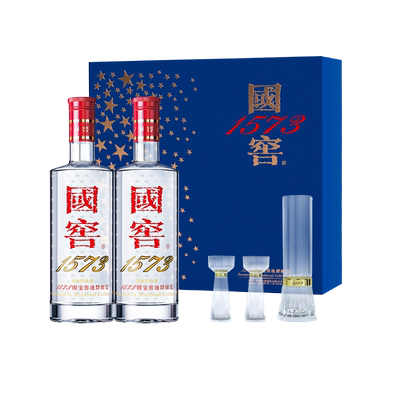 【官方正品】国窖1573星河璀璨礼盒38度500ml*2瓶低度浓香型白酒