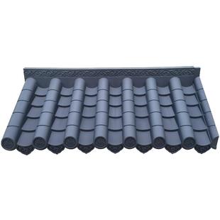 加厚3mm仿古屋檐单面一体树脂瓦院墙装饰徽派门头凉亭塑料琉璃瓦