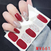 Waterproof nail stickers, female Korean fresh and clean stickers, Internet celebrity full stickers, finished nail stickers with low douyin thumbnail 7